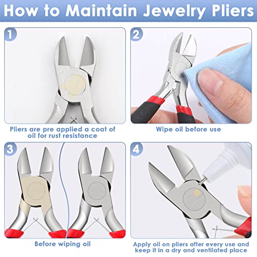 Image of Wire Cutters, Small Side Cutters for Crafts, Flush Cutting Pliers for Jewelry Making, Floral Wire Cutters for Artificial Flowers, Zip Tie Cutters for Cable Tie, Wire Cutting Tool for Guitar Strings