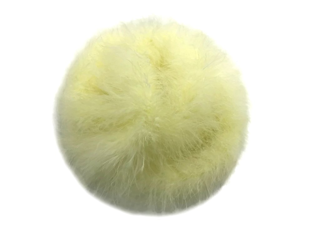 2 Yards - Pale Yellow Turkey Medium Weight Marabou Feather Boa 25 Grams Halloween Costume Party Supply | Moonlight Feather