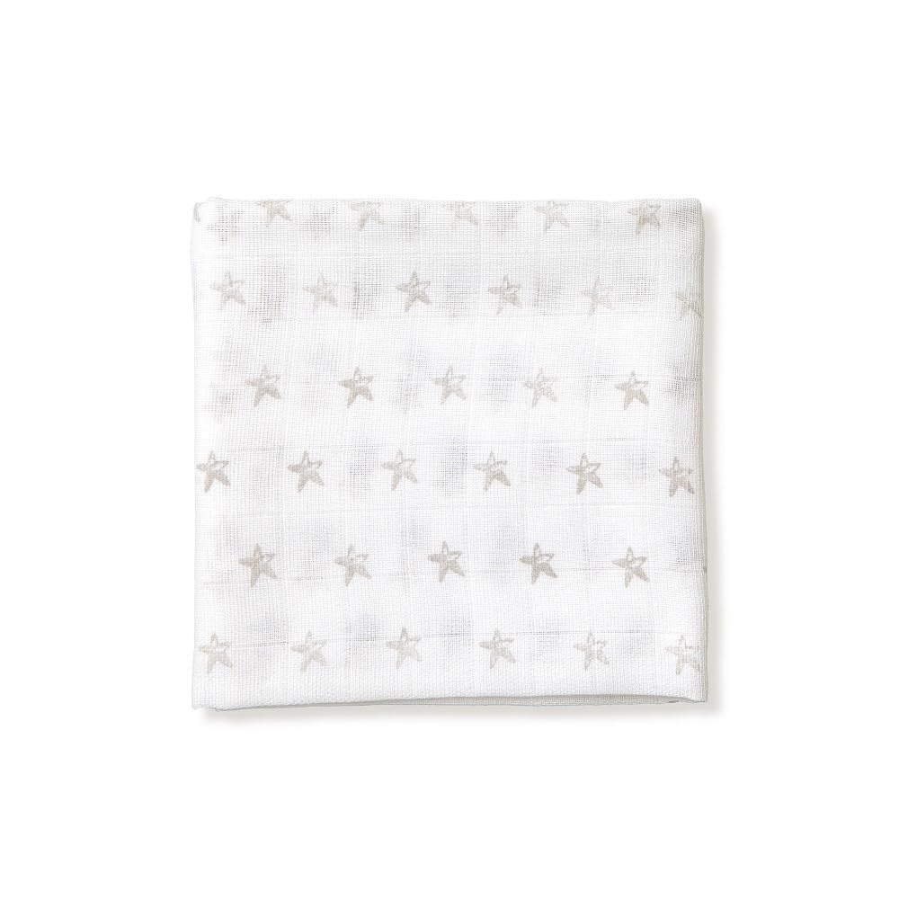 Interbaby Mussola Di Cotone Neonato Con Stampe Grigie 200 g