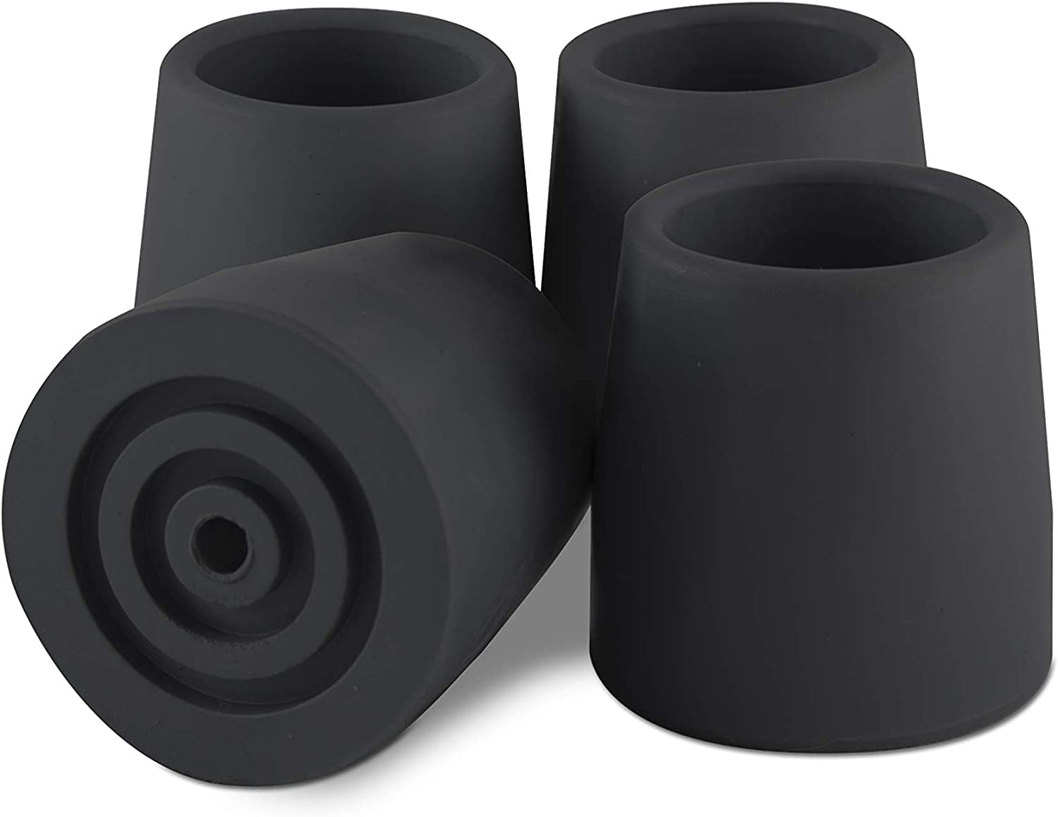 Anti Skid Rubber Tips 1 1/8″ (Pack of 4) for Tactical Walking Stick Walker/Commode Tips,