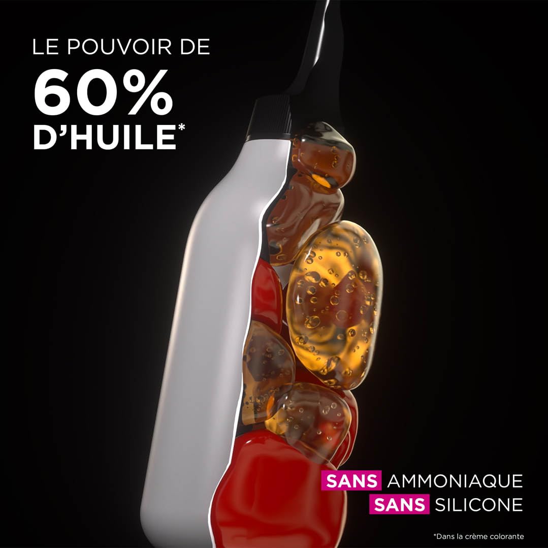 Garnier Coloration Permanente - Sans Ammoniaque - Aux Huiles Naturelles de Fleurs - Carmin Velours (4.62) - Olia