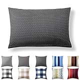 Alreya Renforcé Taie d'oreiller 100% Coton   40 x 60 cm   avec Fermeture éclair   Hypoallergénique sans Produits Chimiques   Diamants Noirs et Gris