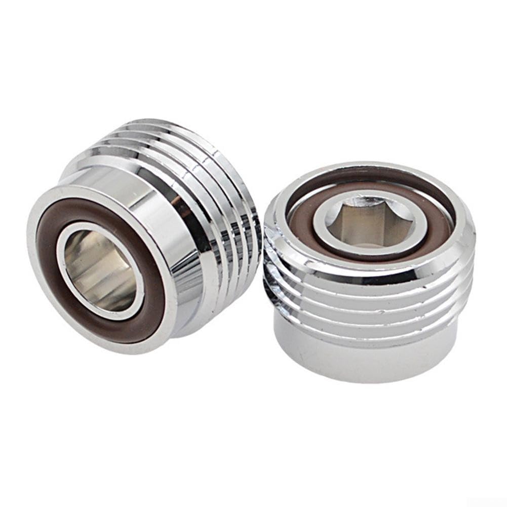 Adattatore per valvola cilindrica in Ottone, 23 x 16 mm, con Filettatura G5/8 cromata, da DIN a per Collegamento regolatore giogo, Argento (2 Pezzi)