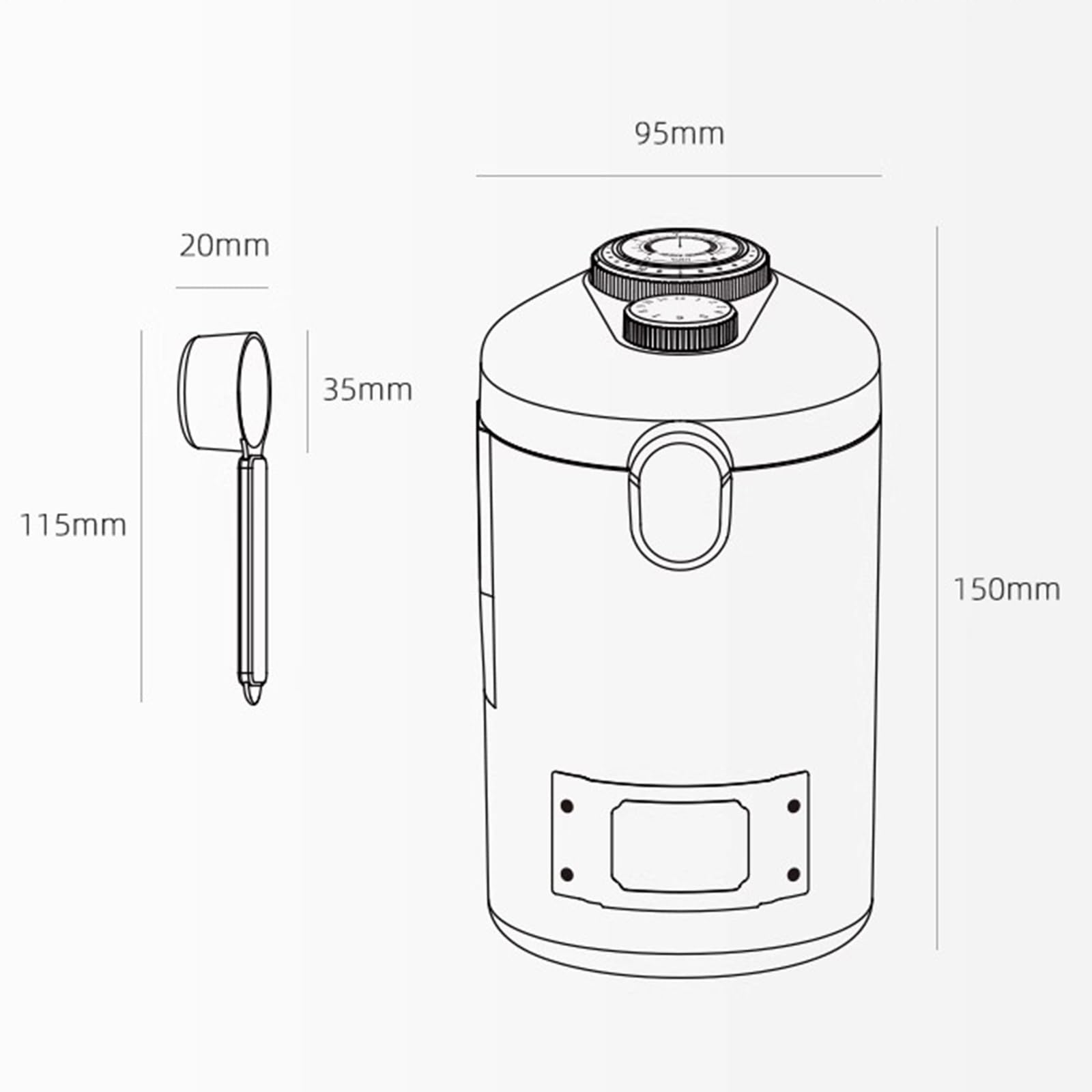Luftdichte Dose Für Kaffeebohnen, 600 Ml Kaffee-Vorratsdose, Mit Feuchtigkeitsmonitor Und Datumsanzeige, Magnetischer Messlöffel, Für Bohnen, Kaffeesatz, Tee, Zucker