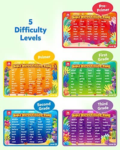 Coogam Wooden Magnetic Fishing Sight Words Game Learning Dolch Word Flashcards Montessori Educational Toy for Preschool 3 4 5 Year Old Kids 3 51zfr9Xc0XL. AC