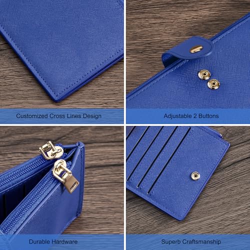 Image of Travelambo RFID Wallet Women Large Size Bifold Multi Card Wallet Case with Zipper Pocke Credit Card Holder for Women