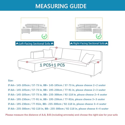 Funda para sofá en L seccional 4+3 plazas elástica y gris 6