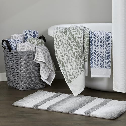 Skl Home W4544100800103 By Saturday Knight Ltd. Distressed Leaves Bath Towel,Sage 28X54 thumb #9