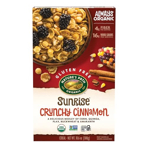 Nature's Path Organic Sunrise Crunchy Cinnamon Cereal, 10.6 oz (Pack of 1), Gluten Free, Non-GMO