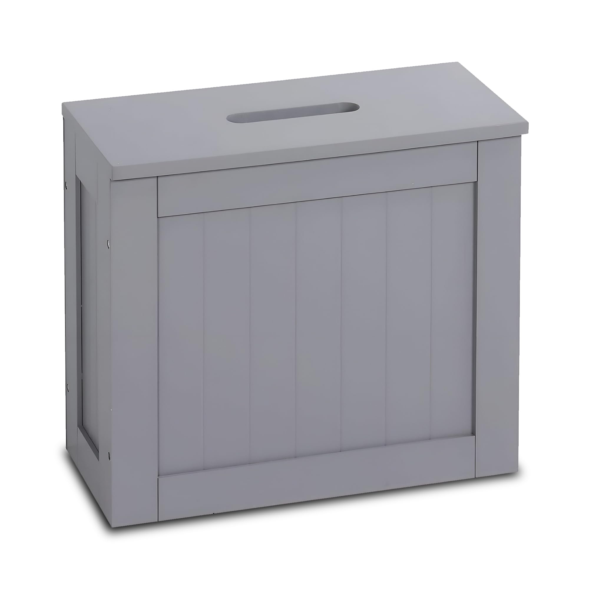 BONAFIDE Grey Bathroom Storage Unit - Wooden Toilet Roll Paper Cabinet-multi-purpose Bathroom Organiser - Toilet Caddy Storage Box - Small And Tidy For, Living Room, Kitchen