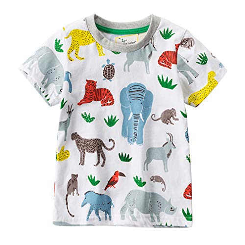 Image of Little Boys Shorts Set Toddler Boys 100% Cotton Summer Short Sleeve T-Shirts and Shorts Clothing Sets 2PCS