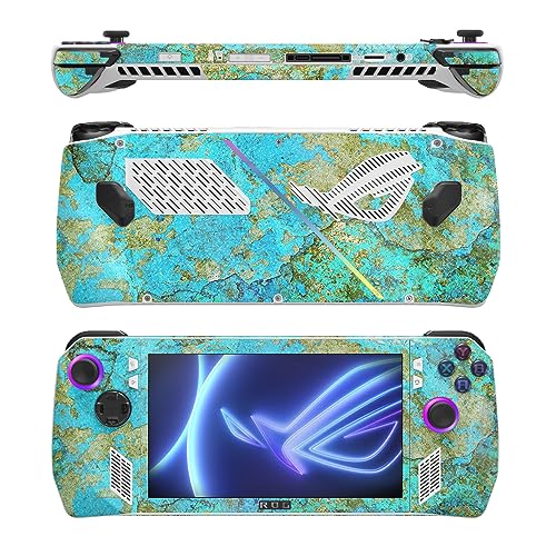 Image of MightySkins Glossy Glitter Skin Compatible with Asus ROG Ally - Teal Marble | Protective, Durable High-Gloss Glitter Finish | Easy to Apply
