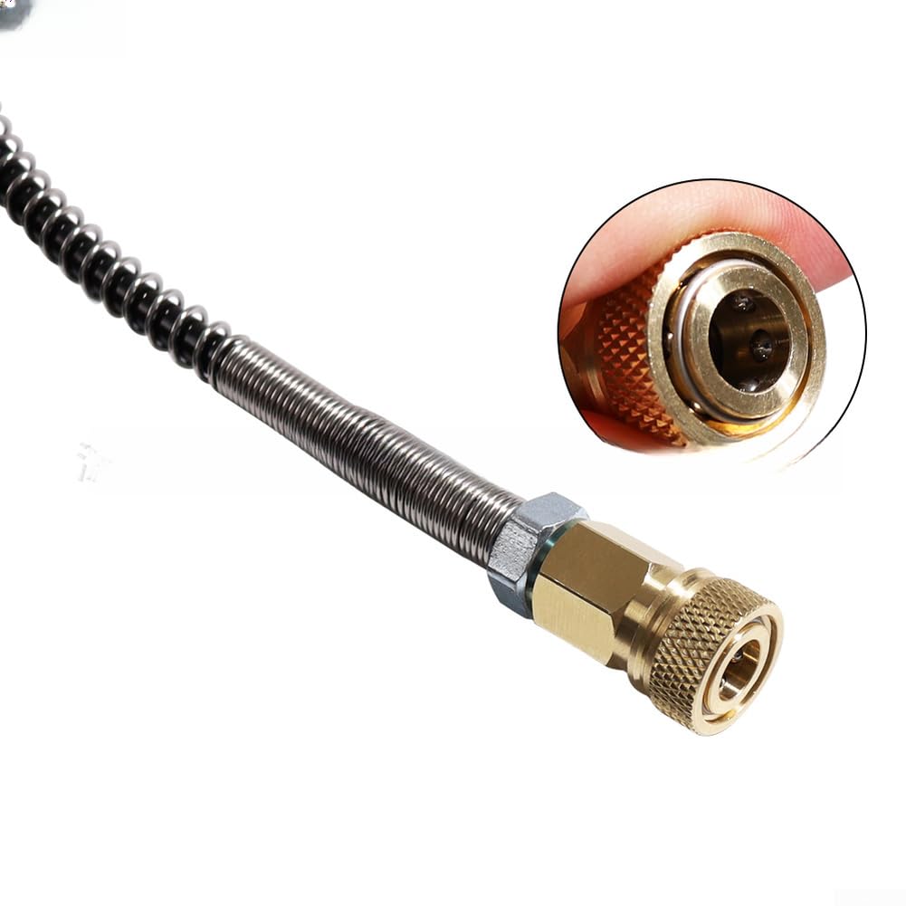 Valvola a cilindro subacqueo, manometro con tubo da 50 cm, filettatura 18 mm/7/8 per controlli serbatoio (rosso--M18)