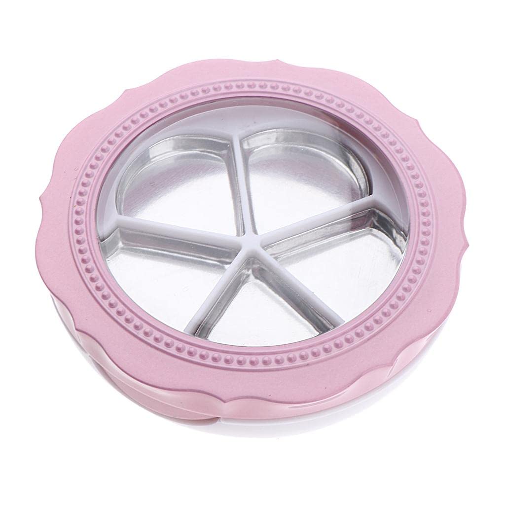 5 Slot Empty Eyeshadow Powder Blush Container DIY Cosmetic Lipstick Case Box Pink White