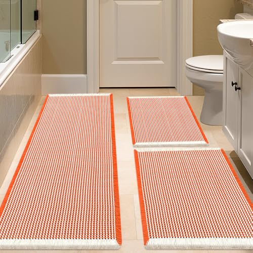 Save 15% on IM HOME Waffle Bath Mat Set - 3 Piece Non-Slip Rugs
