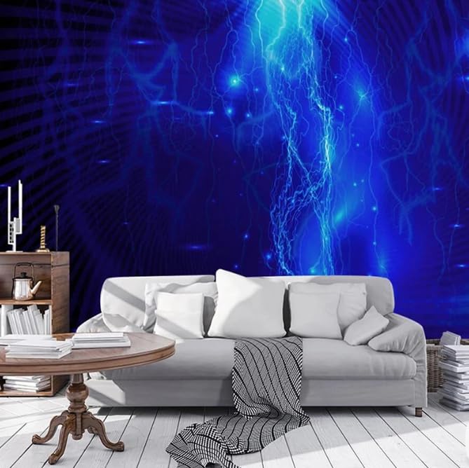 Décoration de maison papier peint photo moderne bleu pour salon et chambre 3D