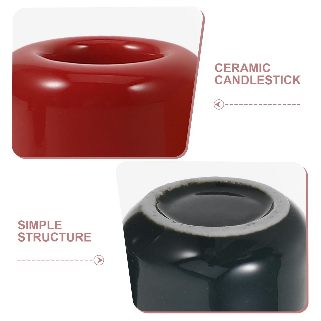 Vaguelly 10 sztuk ceramicznych świeczników na świece do dekoracji weselnych i uroczystości, stylowa dekoracja stołu do medytacji i rytuałów, wszechstronne zastosowanie