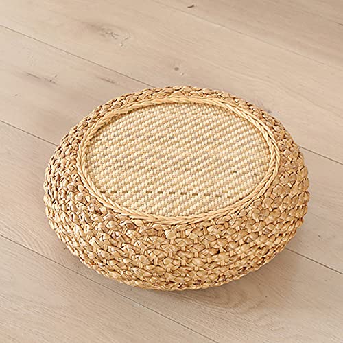 LONG-L Almohadillas Tejido Natural De Estilo Japonés,Hecho ​a Mano Tejer Cojin Redondo...