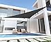 QDY Voiles De Pare-Soleil Triangulaires À Angle Droit De Jardin, Grand Pare-Soleil Étanche À 98% avec Bloc UV avec Kit De Fixation pour Auvent De Patio Extérieur,3 Black,3x4x5m