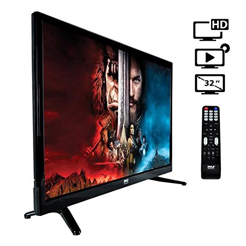 Premium 32 Inch Led TV - 32Inch LED Backlight Flat Screen Television - Hi Res 32in Widescreen 1080P Ultra HD TV W/HDMI, RCA, DVD Player - Remote Control, Vesa Wall Mount Compatible - Pyle