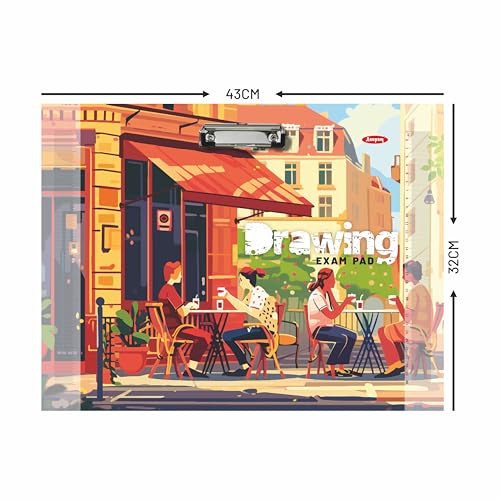 Image of Anupam A3 Extra Large Clipboard - 43 x 32 cm Multiprinted Wooden Drawing Board with Decorative Clip - Design Horizontal Lap Board for Sketching, Art, and Writing Supplies - Trendy Lap Board (Print 3)