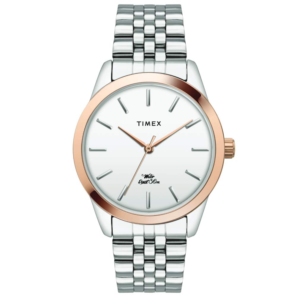 Timex Stainless Steel Analog White Dial Women Watch-Twel13101, Bandcolor-Silver (B07QQ19H2C) Amazon Price History, Amazon Price Tracker