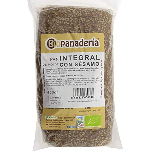 Biopanadería Pan de Molde Integral con Semillas Ecológico Elaborado con Masa Madre Natural (Trigo Integral con Sésamo)