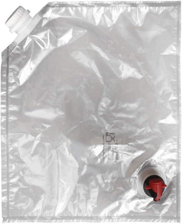 5L Easy Fill Bag-in-Box Bags - BYOB - 2-Pack of Dual Spout BIB Bags - REFILLABLE, REUSABLE, BPA FREE! Quick and Easy Filling Through Top Screw Cap