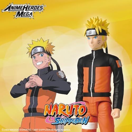 Bandai Anime Heroes Mega Naruto Shippuden Figurine Naruto Uzumaki 30 cm Grande Figurine articulée Figurine Manga Licence Officielle Naruto Jouet Enfant et + 38151 - vue 6