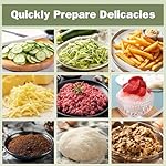 12 Cup Food Processor & Vegetable Chopper,French-Fry-Cutter, Stepless Speed,Digital Timer,Large Feed Chute,Ice Creshing,Chopping, Shredding, Slicing and Doughing,600W for Home Use,Black - Image 5