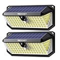 TECKNET 4200Lm 416 LED Solar Lights Outdoor Waterproof, 300° Angle & 3 Lighting Modes Motion Sensor Outdoor Lights, 2 Pack Security Solar Light IP66 for Fence Front Door Yard Deck Garden Garage