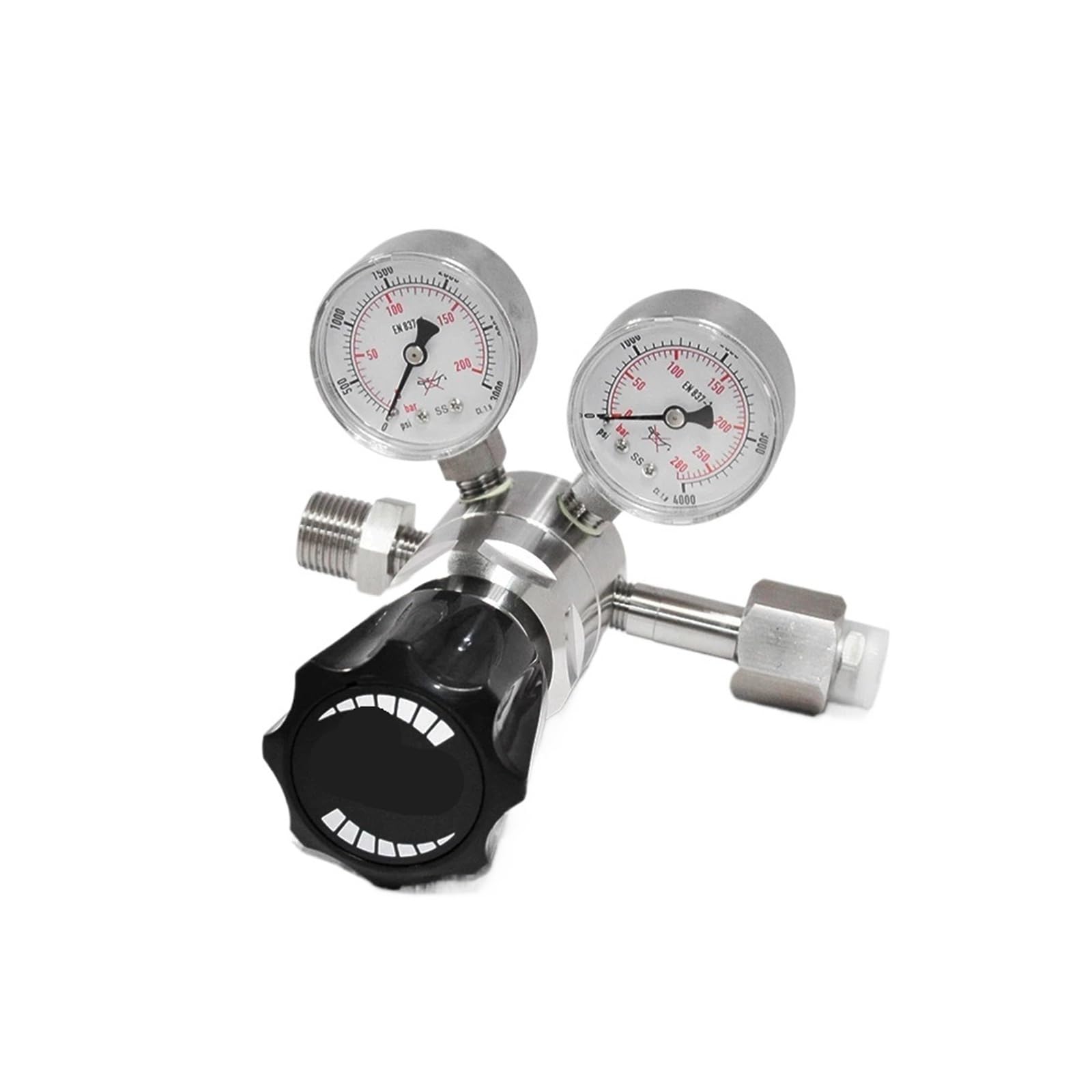 Owytmabq One Color High-Pressure Nitrogen Regulator With Two Gauges Co2 Gas Pressure Valve And Flowmeters For Lpg And Propane