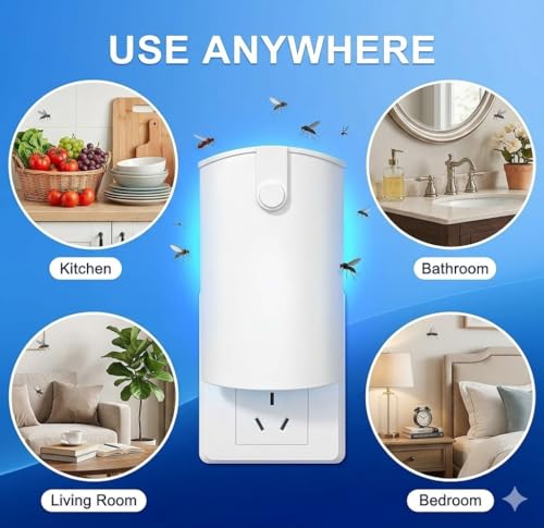 Image of Flying Insect Trap, 2 Devices Fruit Fly Traps for Indoors with 8 Sticky Boards, Gnat Traps for House Indoor Fly Catcher with Blue UV Light, Mosquito Moth Bug Catcher for Home, Kitchen(2026 Upgrade)