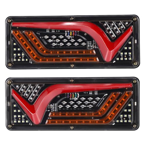 LEDシーケンシャルテールランプ左右セット Amazon | Kanoan V字型 トラック LED テールランプ 左右セット