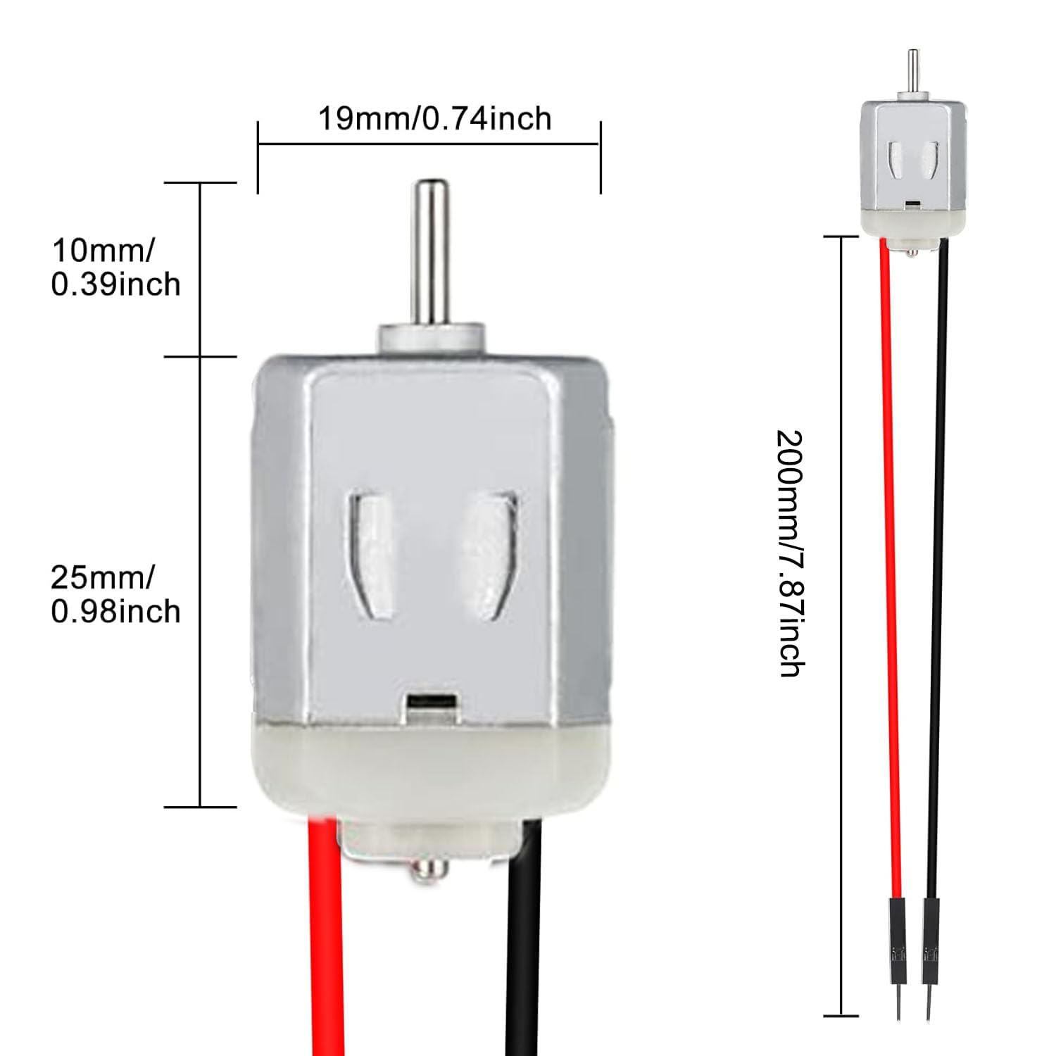 6 sztuk mini silnika elektrycznego, mikro silnik prądu stałego typu 130, mini silnik DC 1,5 V-6 V do maszyn do majsterkowania na eksperymenty naukowe