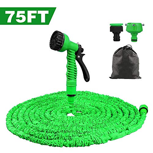 OVAREO 100FT 30M Tubo da Giardino, Flessibile Tubo da Giardino, Tubo Estensibile Irrigazione con 8 Funzioni di Spruzzo