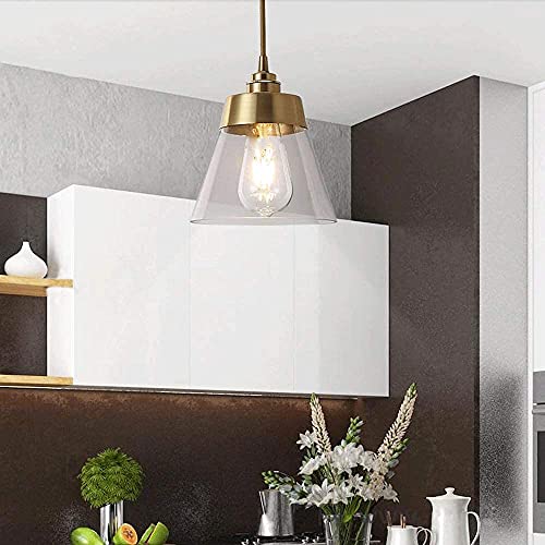 Lámpara colgante E27 de vidrio transparente para iluminar mesas de comedor 5
