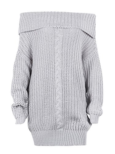 off the shoulder oversized sweater dress