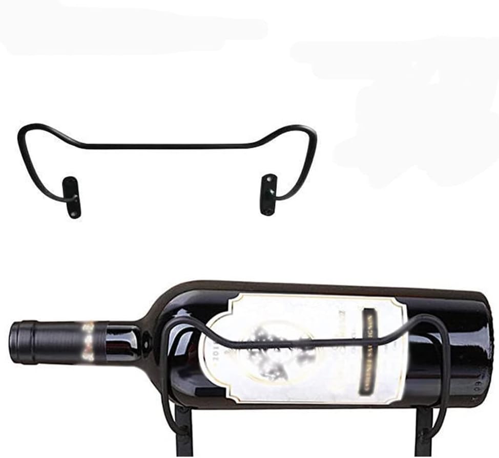 Bar Wall Mounted Wine Rack Bottle Storage Display with Screw Metal Hanging