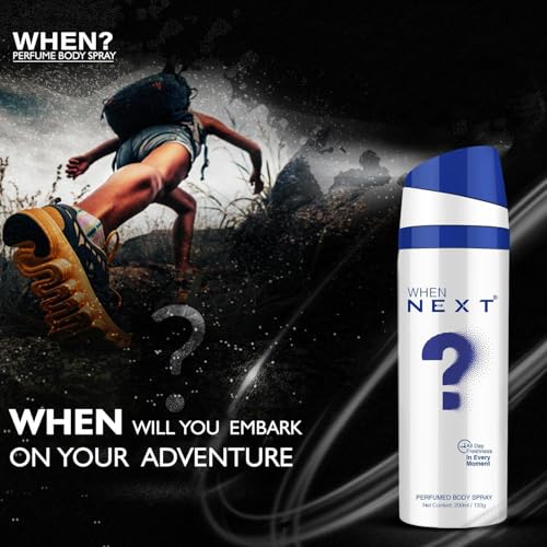 Image of Next Care When & What Perfumed Body Spray for Men & Women | Long Lasting Fragrance Body Spray | Daily Freshness Deodorant | Unisex Scent Combo Pack | 200ml Each (Pack of 2)