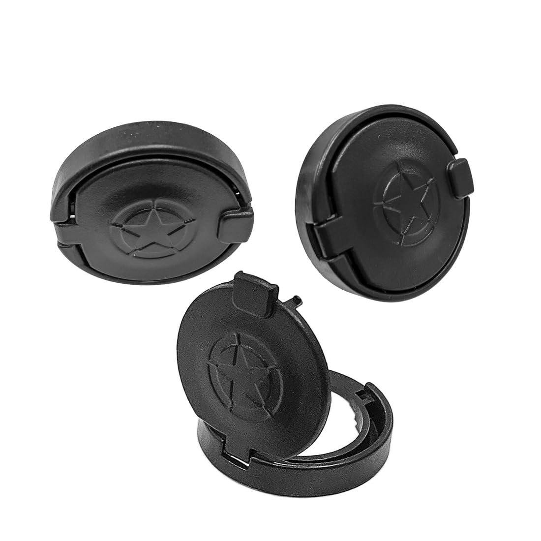 Cubiertas De Cerradura Para Puertas – 3 Piezas Negras Para Jeep Wrangler TJ JK JL JT 1997+
