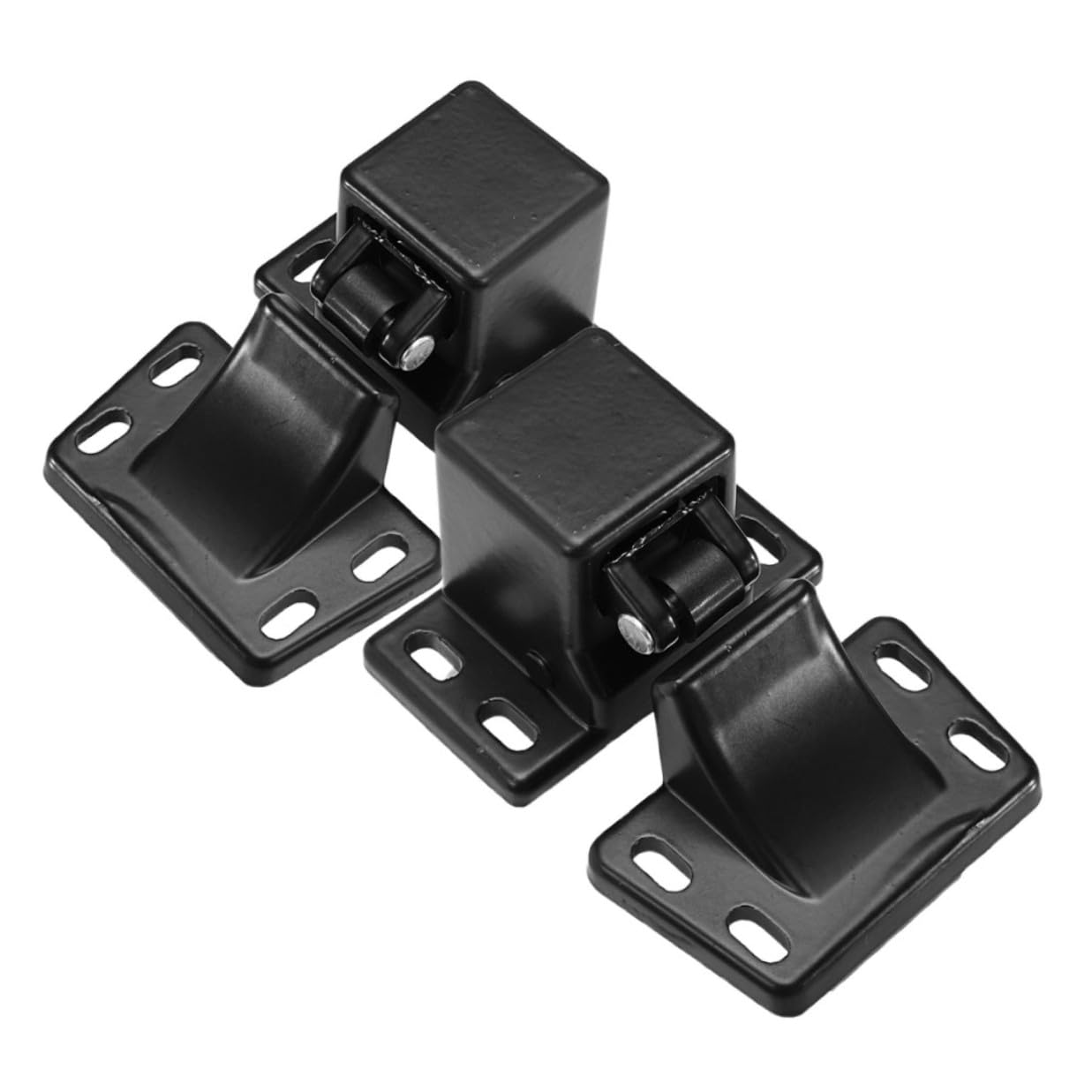 Ipetboom Chiavistello Cancello 2 Pezzi Serratura a Pressione in Lega di Alluminio Nero, Resistente ad Alta Temperatura, Blocco Superiore e Inferiore per Garage e Camera di Verniciatura