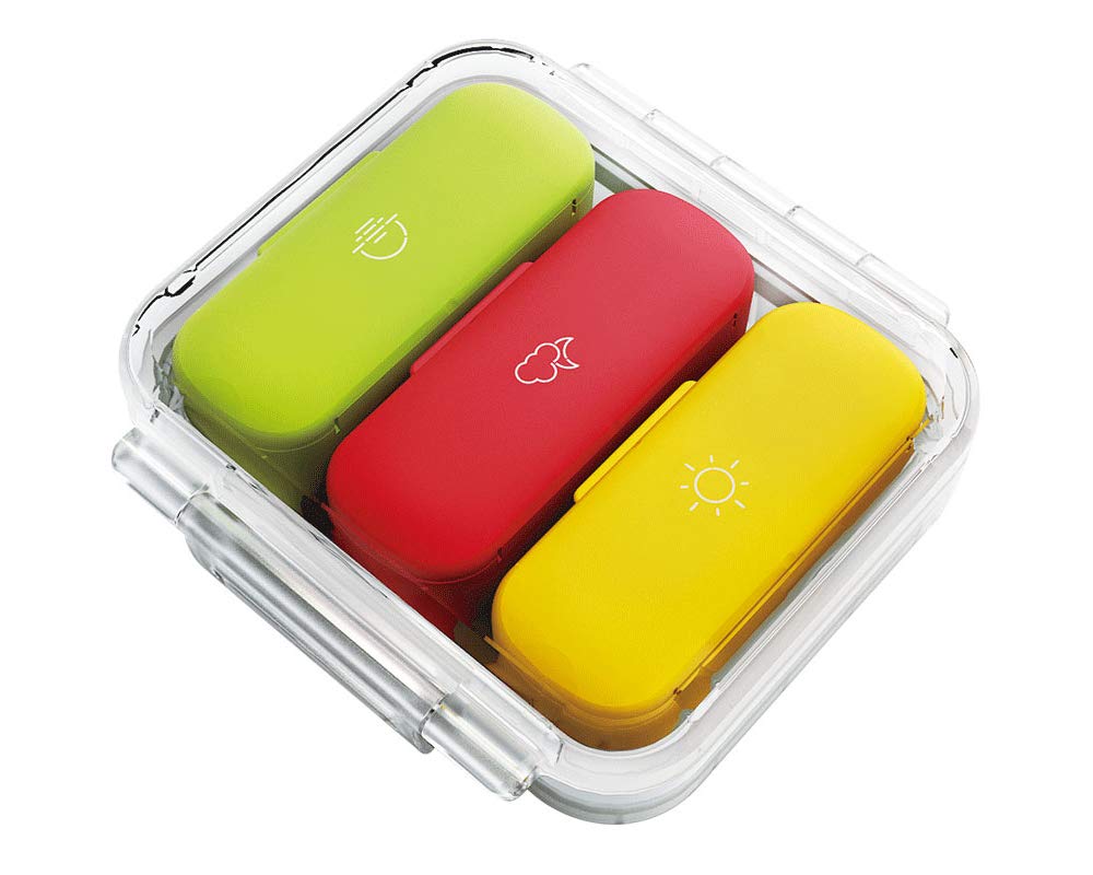 Pilulier - Boîte à comprimés Portable avec 3 Compartiments - Étui à comprimés Quotidien pour la Maison et Le Voyage - Distributeur de comprimés léger