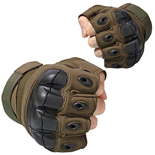 Image of WTACTFUL Tactical Fingerless Gloves Men Women, Breathable Anti-Slip