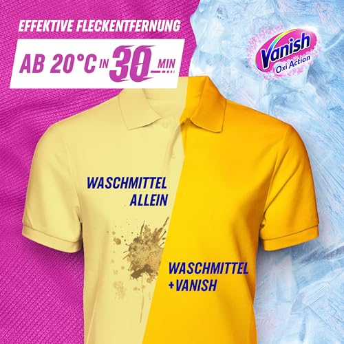 Vanish Oxi Action Gel Pink – 1 x 750 ml – Fleckenentferner und Wäsche-Booster Gel ohne Chlor – Für bunte Wäsche