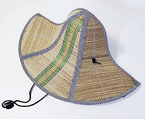 Foldable-Straw-Hat-Unisex-Hiking-Travel-Fishing-Camping-Folding-Sun-Protection-Black-Drawstring-Wide-Brim-Rattan-Hat