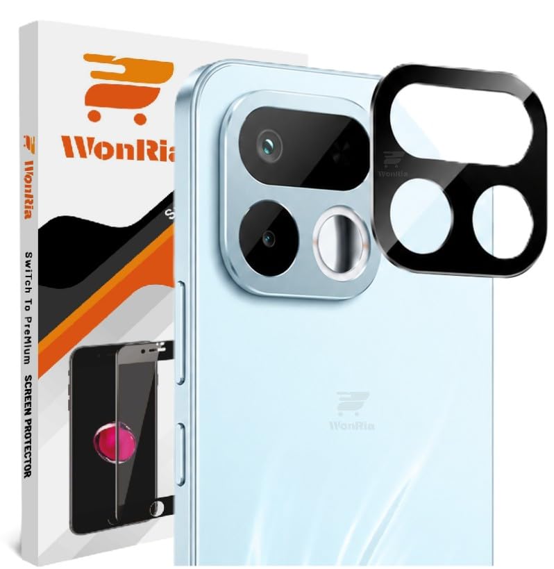 Image of WonRia Pack 1- Back Camera Glass Protector Realme 16T 5G Camera Lens Protector Guard [3D Premium] - Black