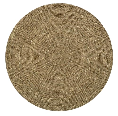 Image of THE HOME TALK Natural Seagrass Serving Placemat - Set of 4 | Side Table Mats|Best for Bed-Side Table, Center Table, Dining Table, Shelves|Home Decorators| 33CM Round
