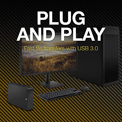 Image of (Refurbished) Seagate Expansion 4TB Desktop External HDD - 3.5 Inch USB 3.0 for Windows and Mac with 3 yr Data Recovery Services, Portable Hard Drive (STKP4000400), Black, 4 TB