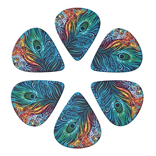 Ensemble de 6 médiators de guitare paon coloré pour guitare acoustique, guitare électrique, basse, ukulélé – fin, moyen… - Les Beatles, Paul McCartney, John Lennon, RIngo Starr, George Harrison Ensemble de 6 médiators de guitare paon coloré pour guitare acoustique, guitare électrique, basse, ukulélé - fin, moyen… – Image 5